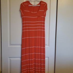 Red maxi dress